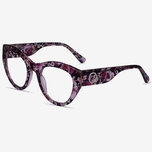 Bold Floral Cat-Eye Pink Sunglasses or Glasses Frame